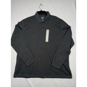 St John's Bay  Polo Men's XL Long Sleeve  Charcoal Gray Supersoft